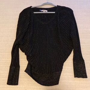 Jennifer Lopez Black Sparkle Blouse